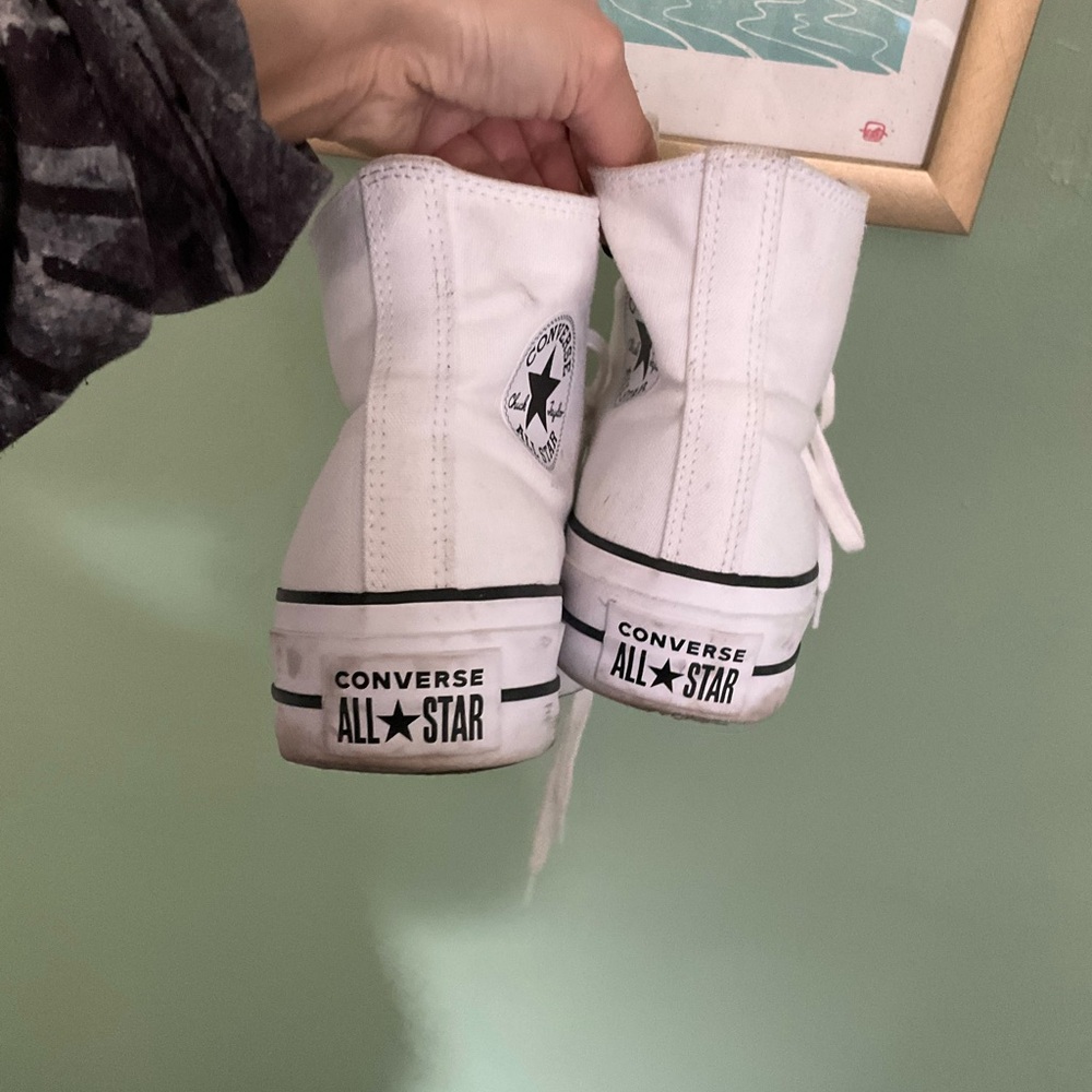 Converse White High-Top Sneakers - Picture 2 of 6